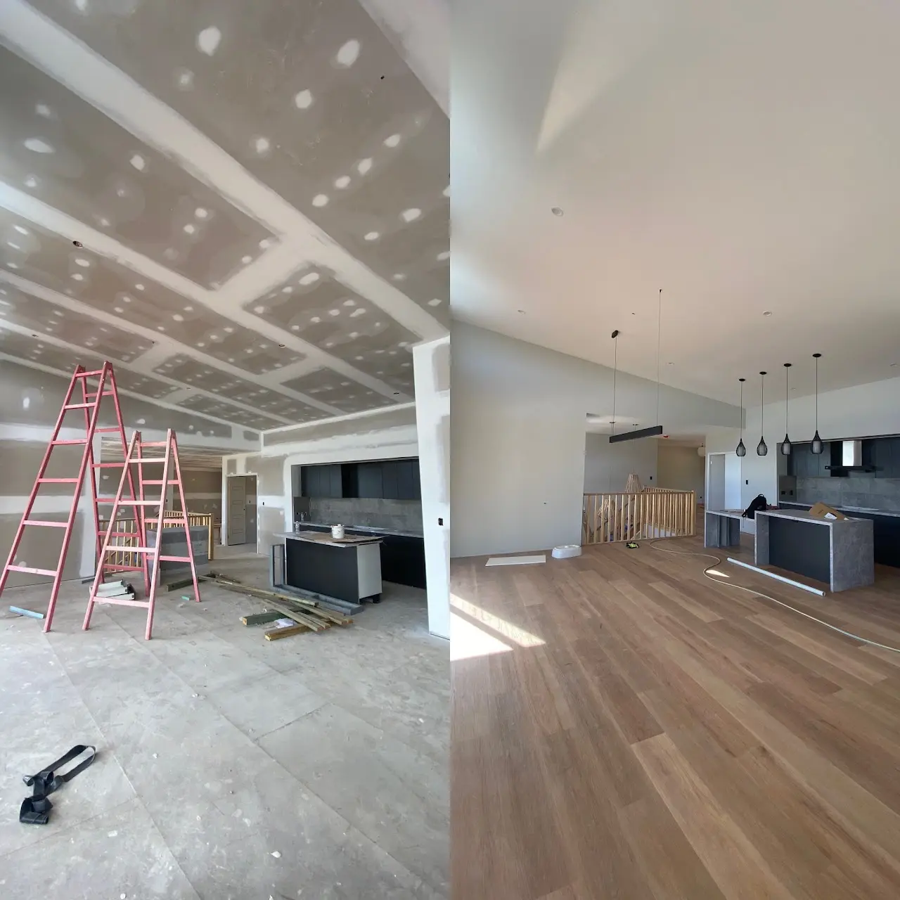 Before and after – Full Home Interior Painting – Dane Painting